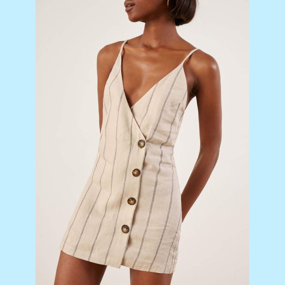 Reformation Button-Up Mini Dress